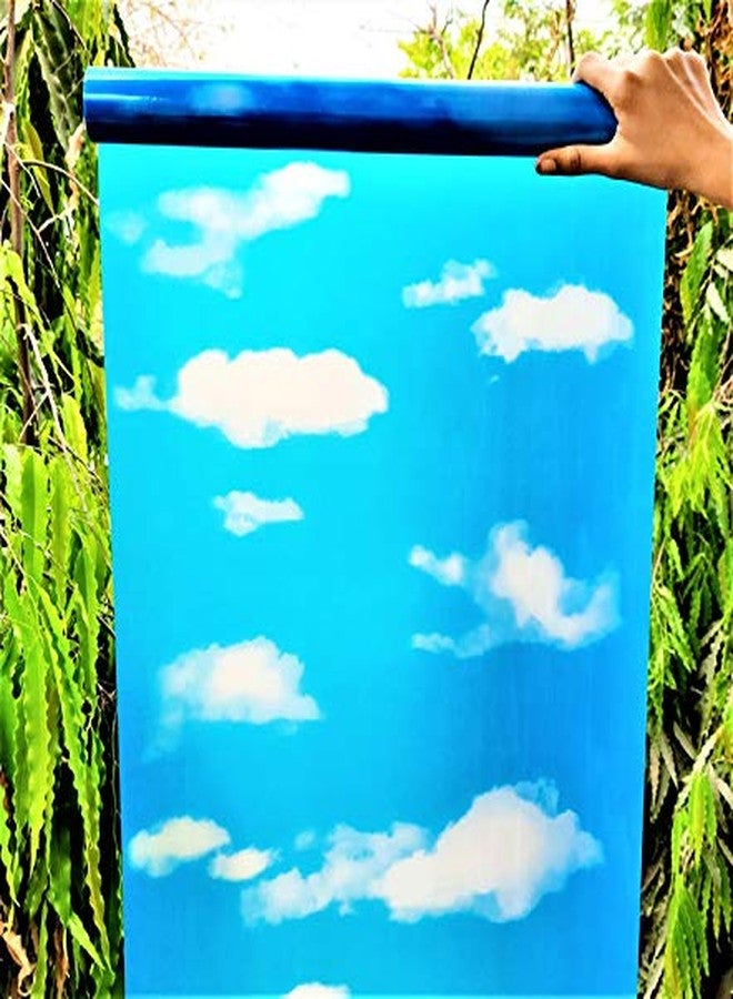 Smart Window ملصقات فينيل لاصقة من سمارت ويندو بلو سكاي للخصوصية، مناسبة للأبواب الأمامية/الحمامات/النوافذ الجانبية/النوافذ (17.7 بوصة × 78.7 بوصة) - Image 5